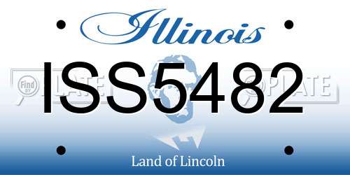 ISS5482 Illinois License Plate