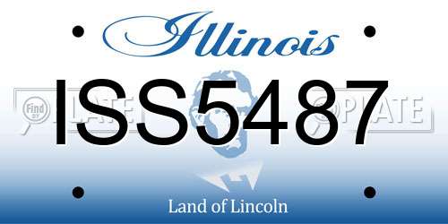 ISS5487 Illinois License Plate