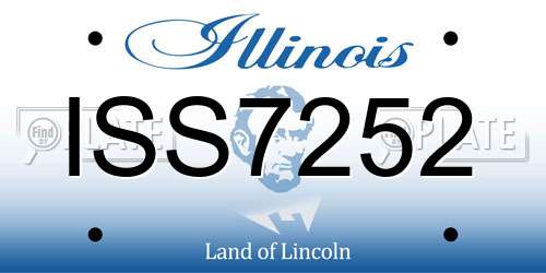 ISS7252 Illinois License Plate