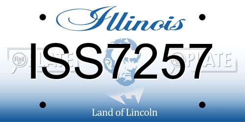 ISS7257 Illinois License Plate