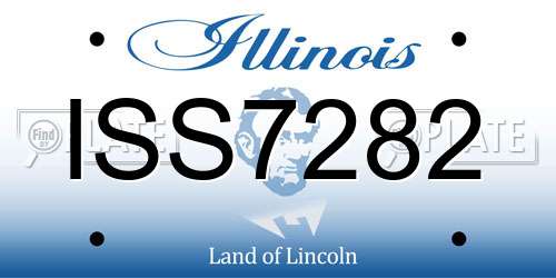 ISS7282 Illinois License Plate