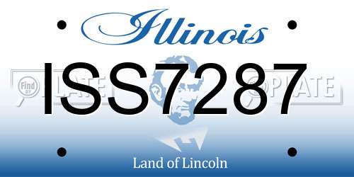 ISS7287 Illinois License Plate
