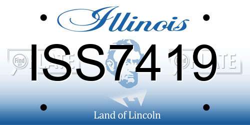 ISS7419 Illinois License Plate