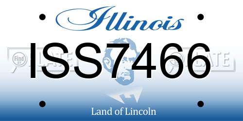 ISS7466 Illinois License Plate