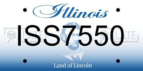 ISS7550 Illinois License Plate