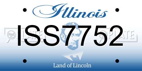 ISS7752 Illinois License Plate