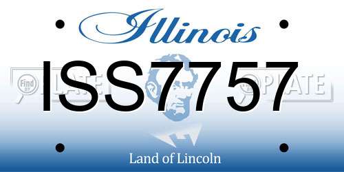 ISS7757 Illinois License Plate
