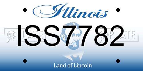 ISS7782 Illinois License Plate