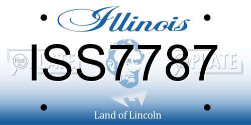 ISS7787 Illinois License Plate
