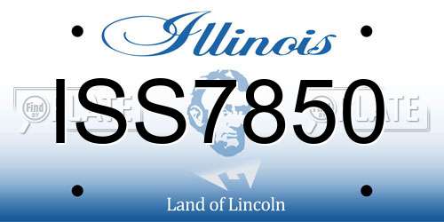 ISS7850 Illinois License Plate