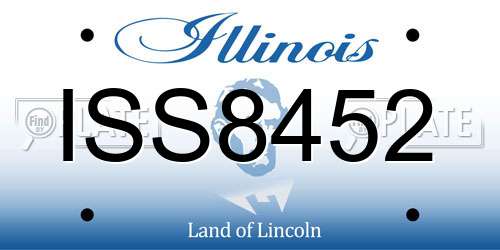 ISS8452 Illinois License Plate