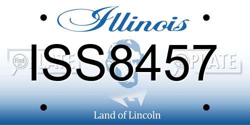 ISS8457 Illinois License Plate