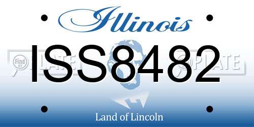ISS8482 Illinois License Plate