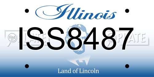 ISS8487 Illinois License Plate