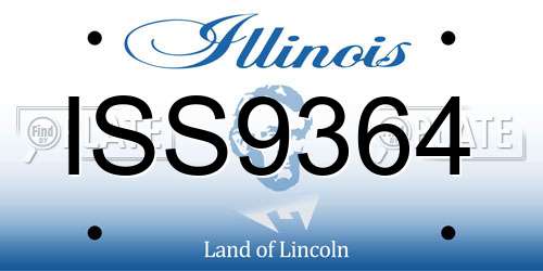 ISS9364 Illinois License Plate