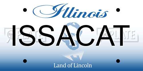 ISSACAT Illinois License Plate