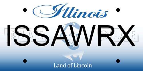 ISSAWRX Illinois License Plate