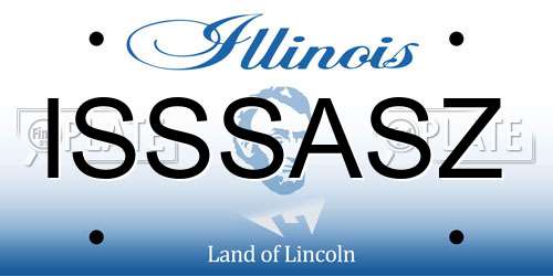 ISSSASZ Illinois License Plate