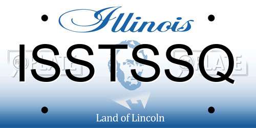 ISSTSSQ Illinois License Plate