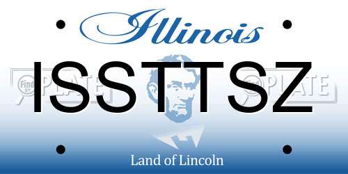 ISSTTSZ Illinois License Plate
