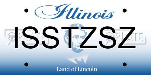 ISSTZSZ Illinois License Plate
