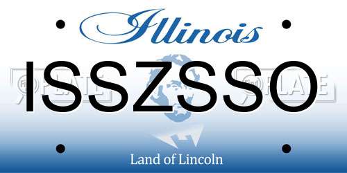ISSZSSO Illinois License Plate