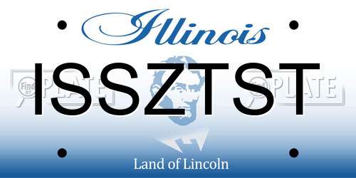 ISSZTST Illinois License Plate