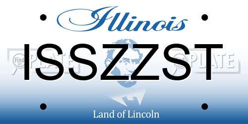 ISSZZST Illinois License Plate