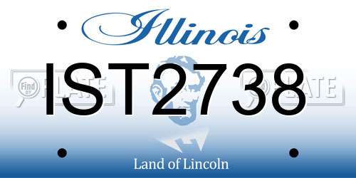 IST2738 Illinois License Plate