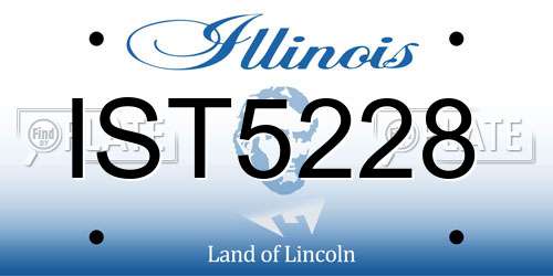 IST5228 Illinois License Plate