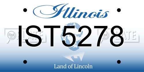IST5278 Illinois License Plate