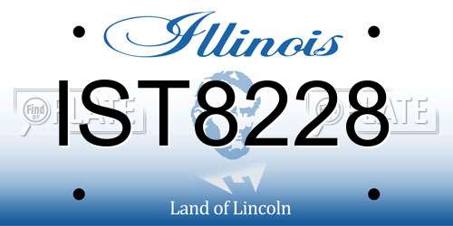 IST8228 Illinois License Plate