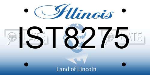 IST8275 Illinois License Plate