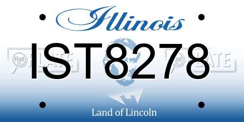 IST8278 Illinois License Plate