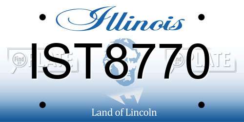 IST8770 Illinois License Plate