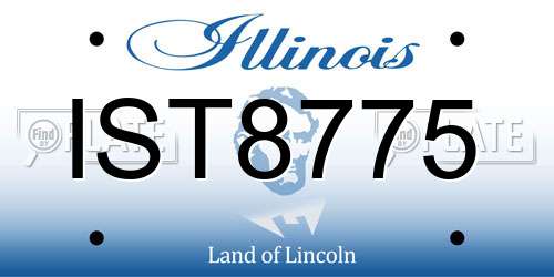 IST8775 Illinois License Plate