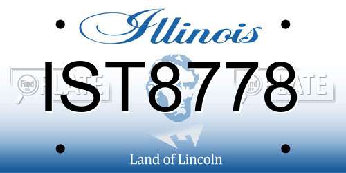 IST8778 Illinois License Plate
