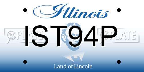IST94P Illinois License Plate