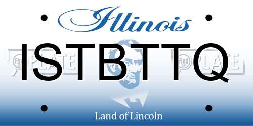 ISTBTTQ Illinois License Plate