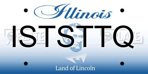 ISTSTTQ Illinois License Plate