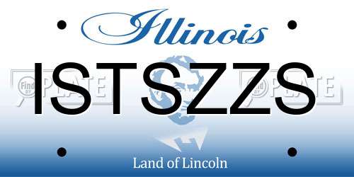 ISTSZZS Illinois License Plate