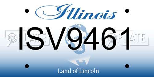ISV9461 Illinois License Plate