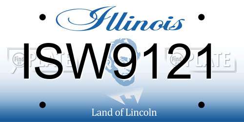 ISW9121 Illinois License Plate