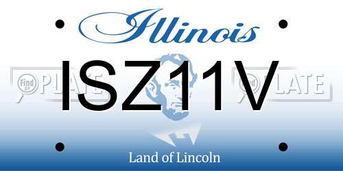 ISZ11V Illinois License Plate