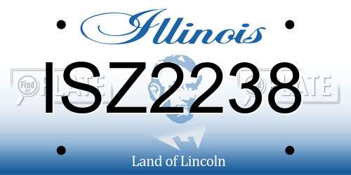 ISZ2238 Illinois License Plate