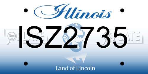 ISZ2735 Illinois License Plate