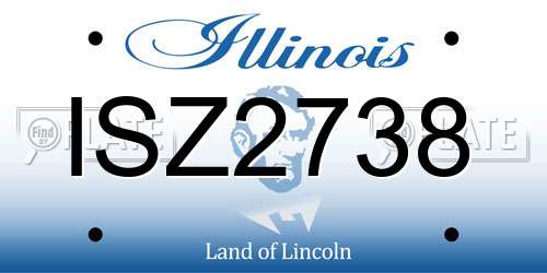 ISZ2738 Illinois License Plate