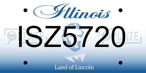 ISZ5720 Illinois License Plate