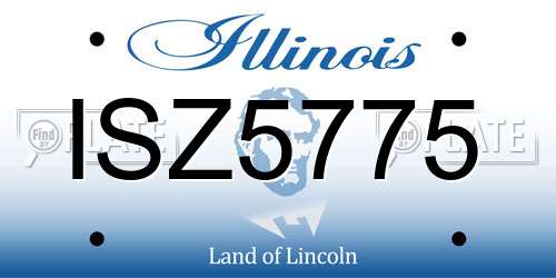 ISZ5775 Illinois License Plate