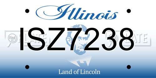 ISZ7238 Illinois License Plate